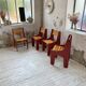 4 vintage Plywood chairs 80s