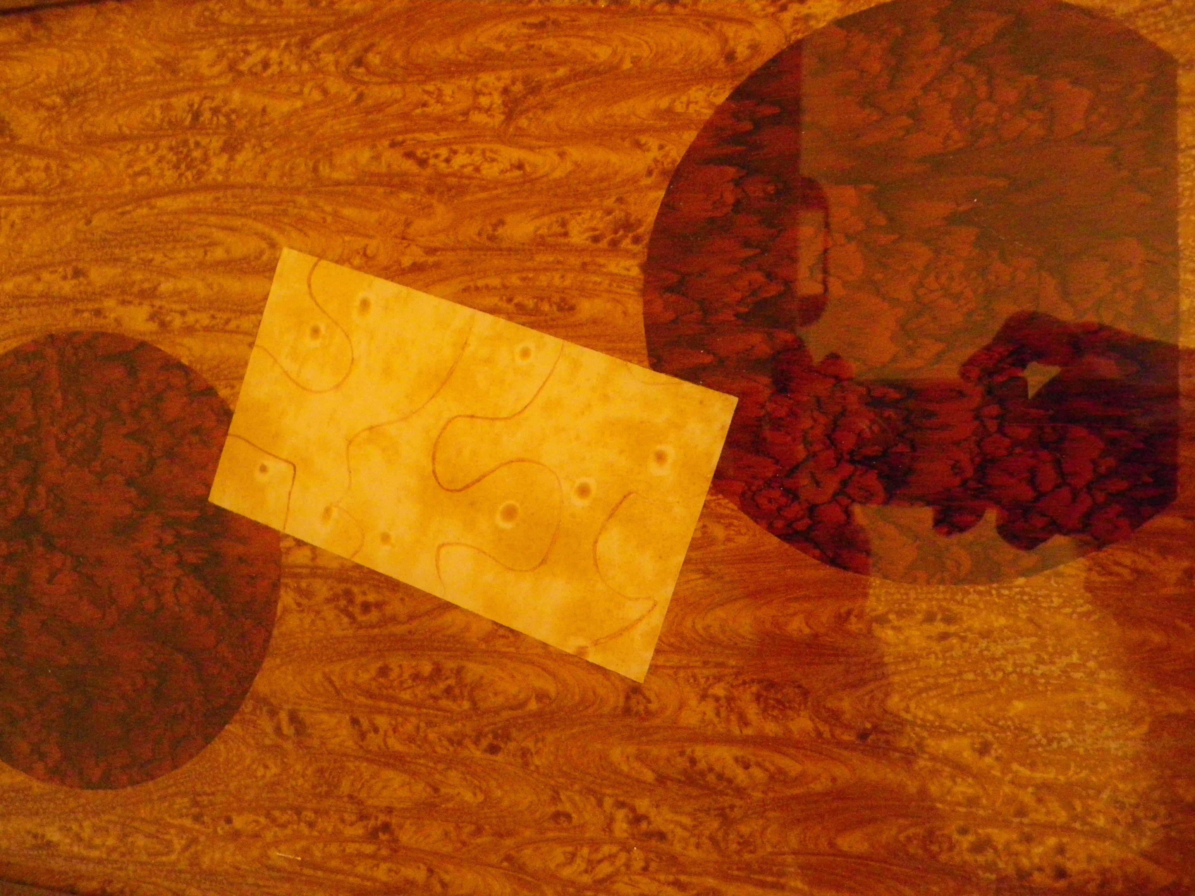 Plateau, serving - Wood, glass, metal - about 1940