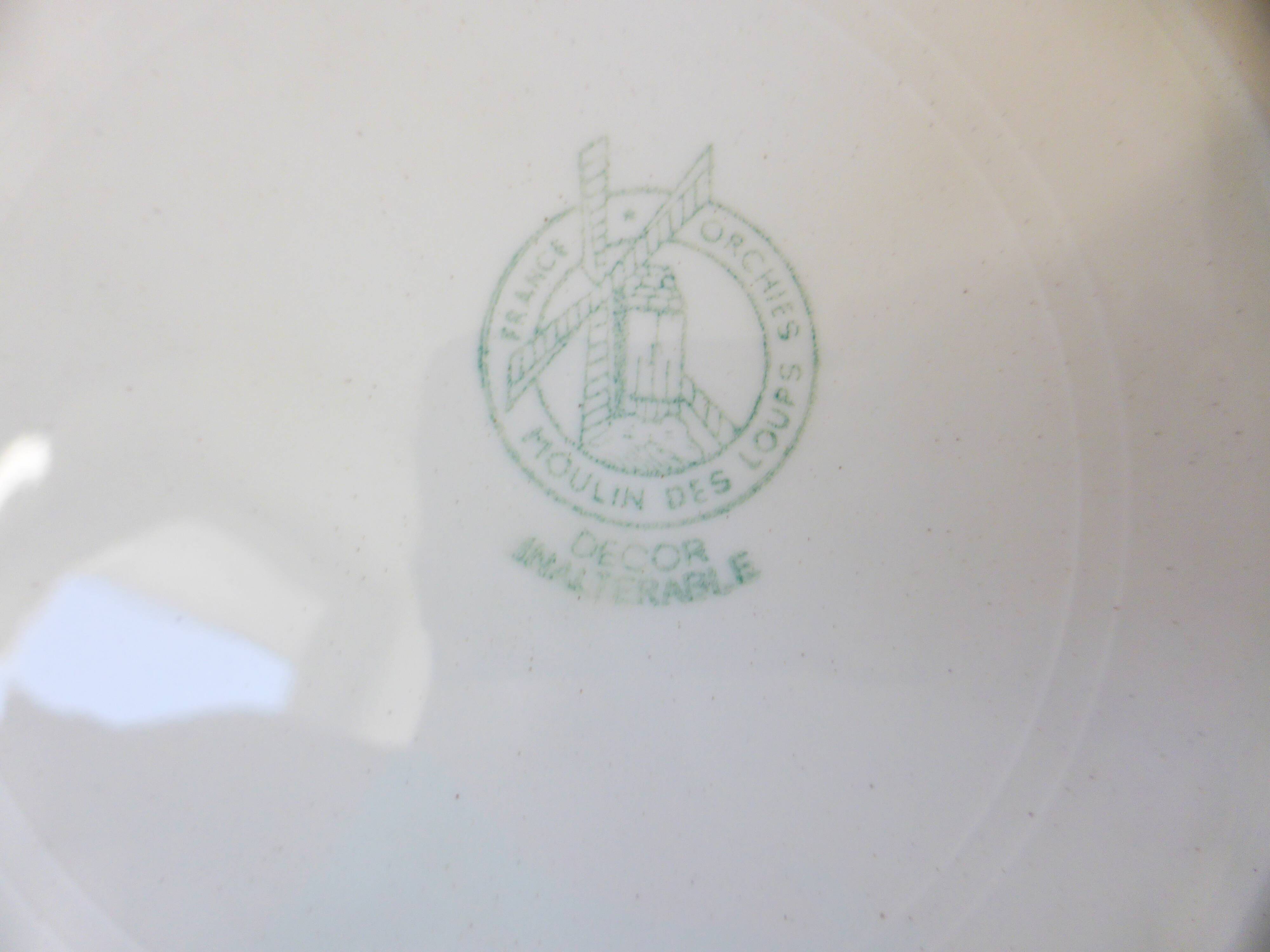 Lot de 4 assiettes dessert vintage Moulin des Loups Orchies Ontario 210681