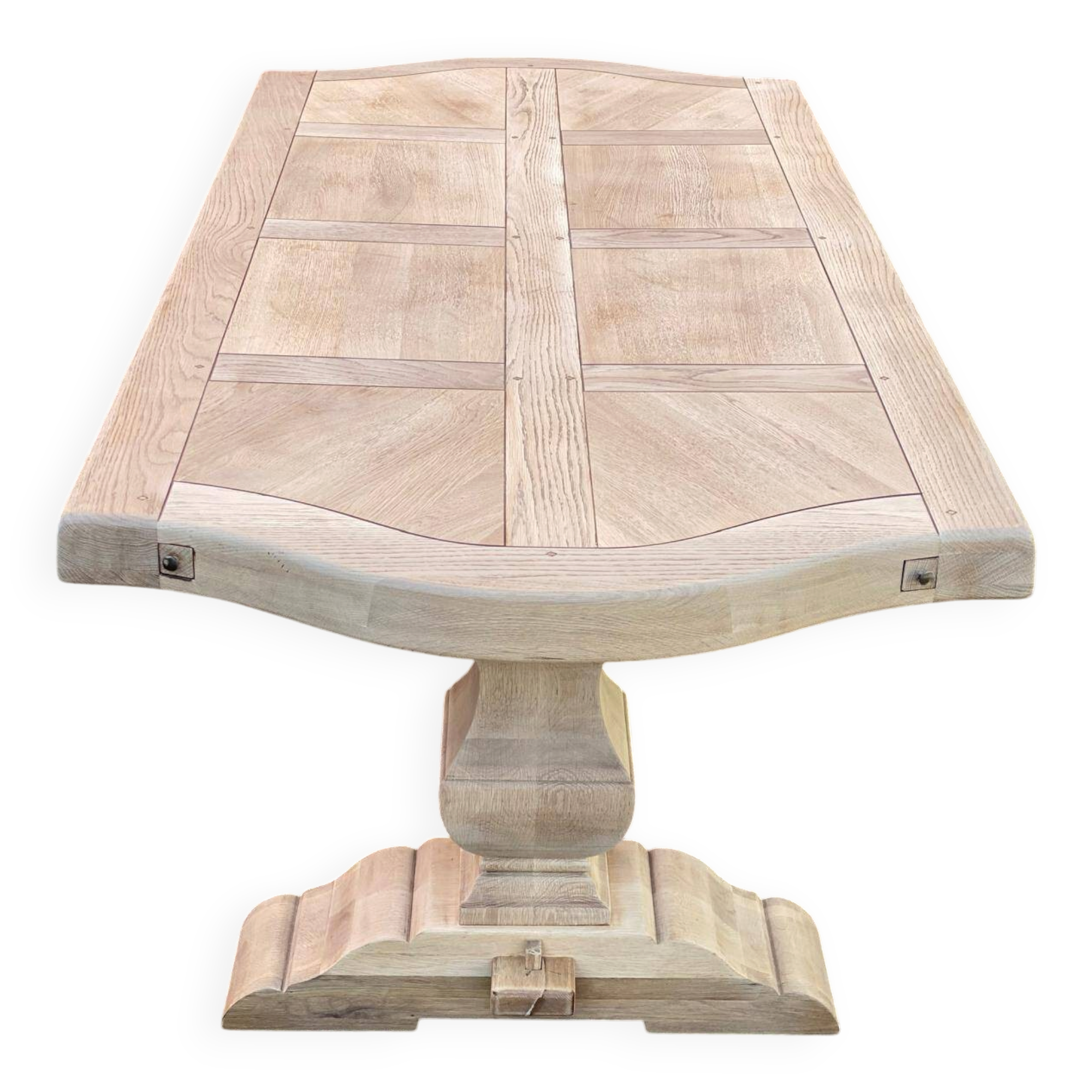 Renovated extendable monastery dining table in solid oak 220-300cm
