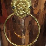 Umbrella door or hammered copper cane holder Lecellier Villedieu