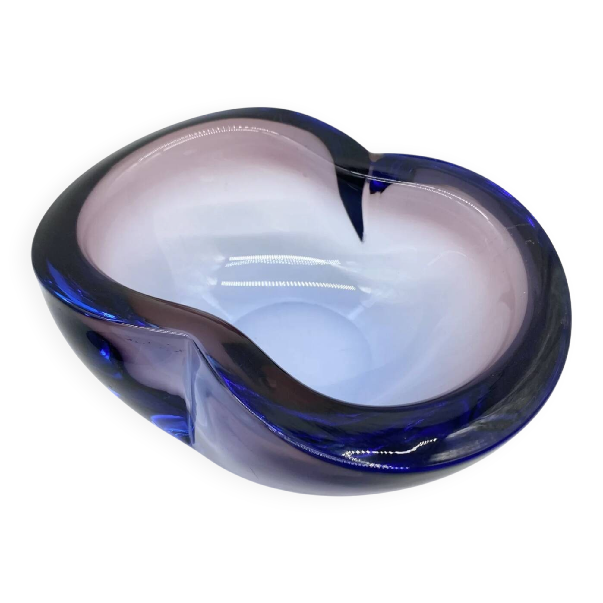 Cendrier « Blue Velvet » / Murano Sommerso – 1960–70s