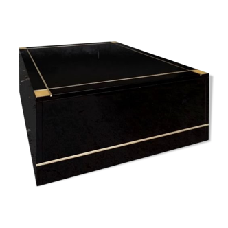 End design table black lacquer and talossel