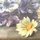 Framed old watercolor flowers M Réginal