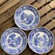 3 dessert plates Villeroy and Boch Burgenland blue