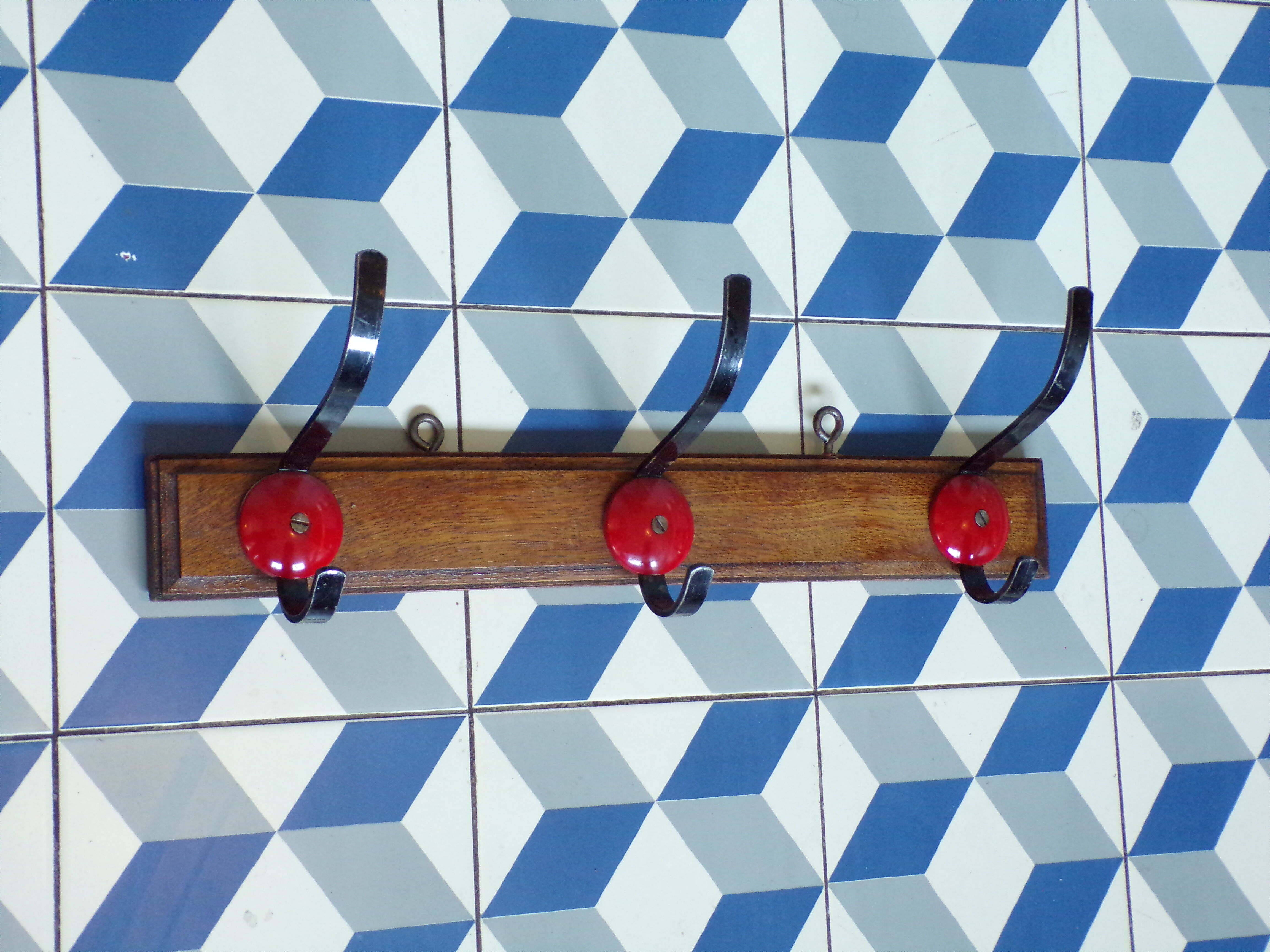 Vintage coat rack 3 hooks