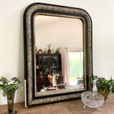 Louis philippe antique mirror with marbled plate