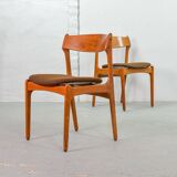 Erik Buch Danish Design Teak Dining Chairs for Oddense Maskinsnedkeri 1960s
