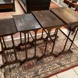 Set of 4 art nouveau side tables