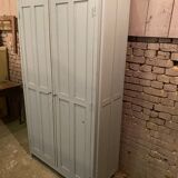Vintage Parisian wardrobe patinated grey