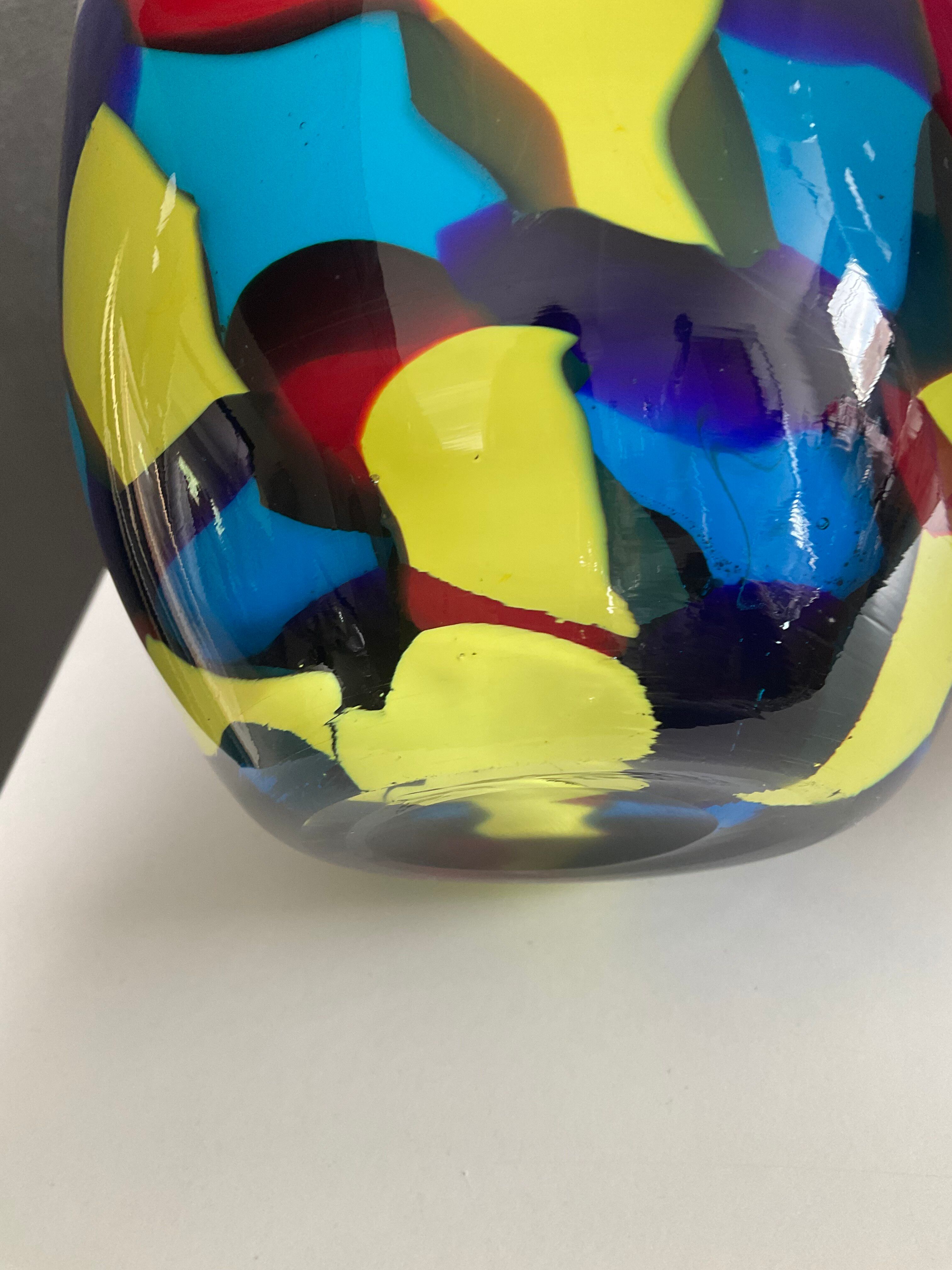 Duo de vases vintage en pâte de verre Murano