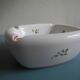 large ceramic vintage decorative French ashtray
