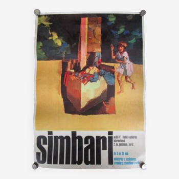 Affiche De Galerie. SIMBARI  - originale années 70'