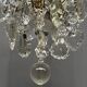 Antique French chandelier 170 cm with Louis XVI style chain in crystal.