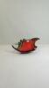 Vintage red and brown ceramic bowl – 1970s centrepiece – Design