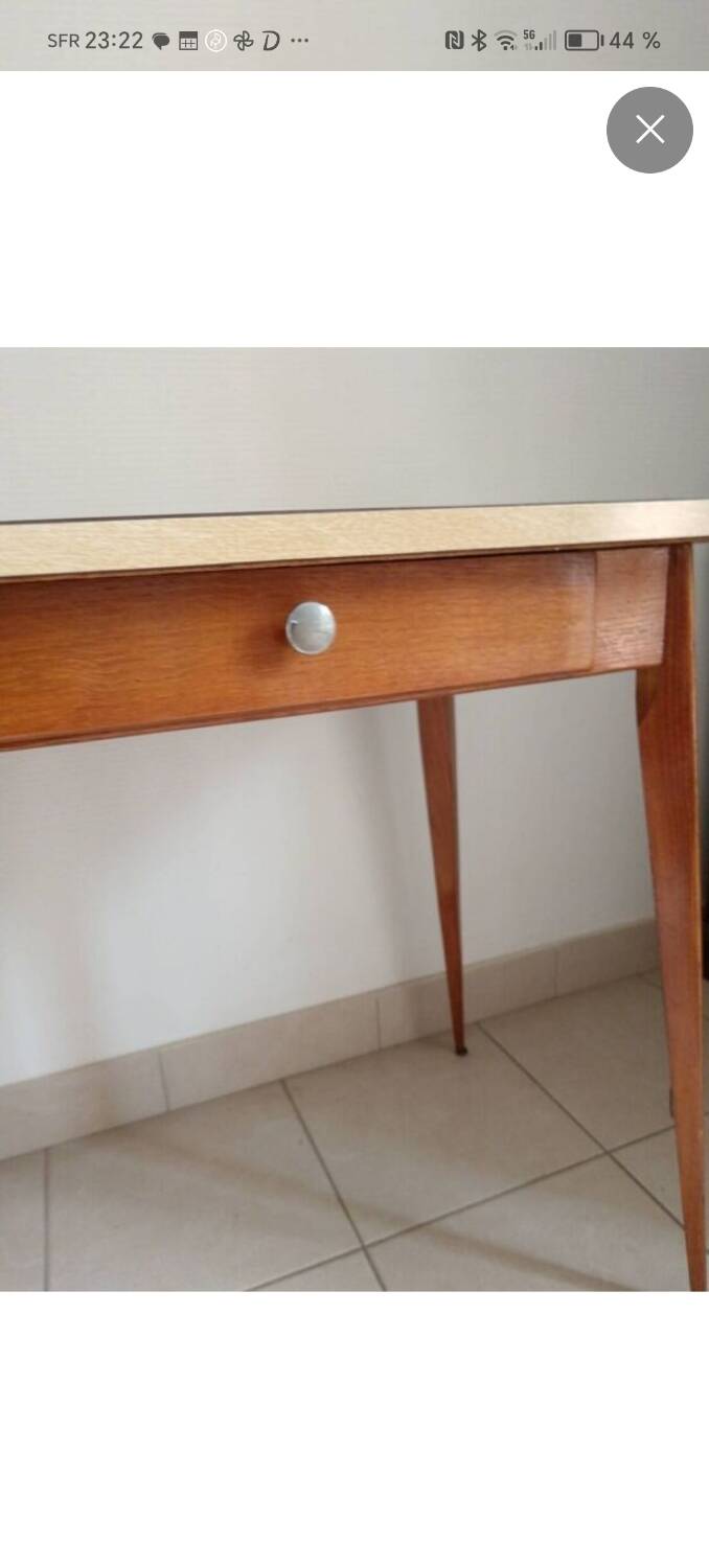 Vintage console or desk with compass feet