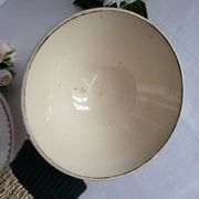Antique Lunéville earthenware bowl KG with blue polka dots