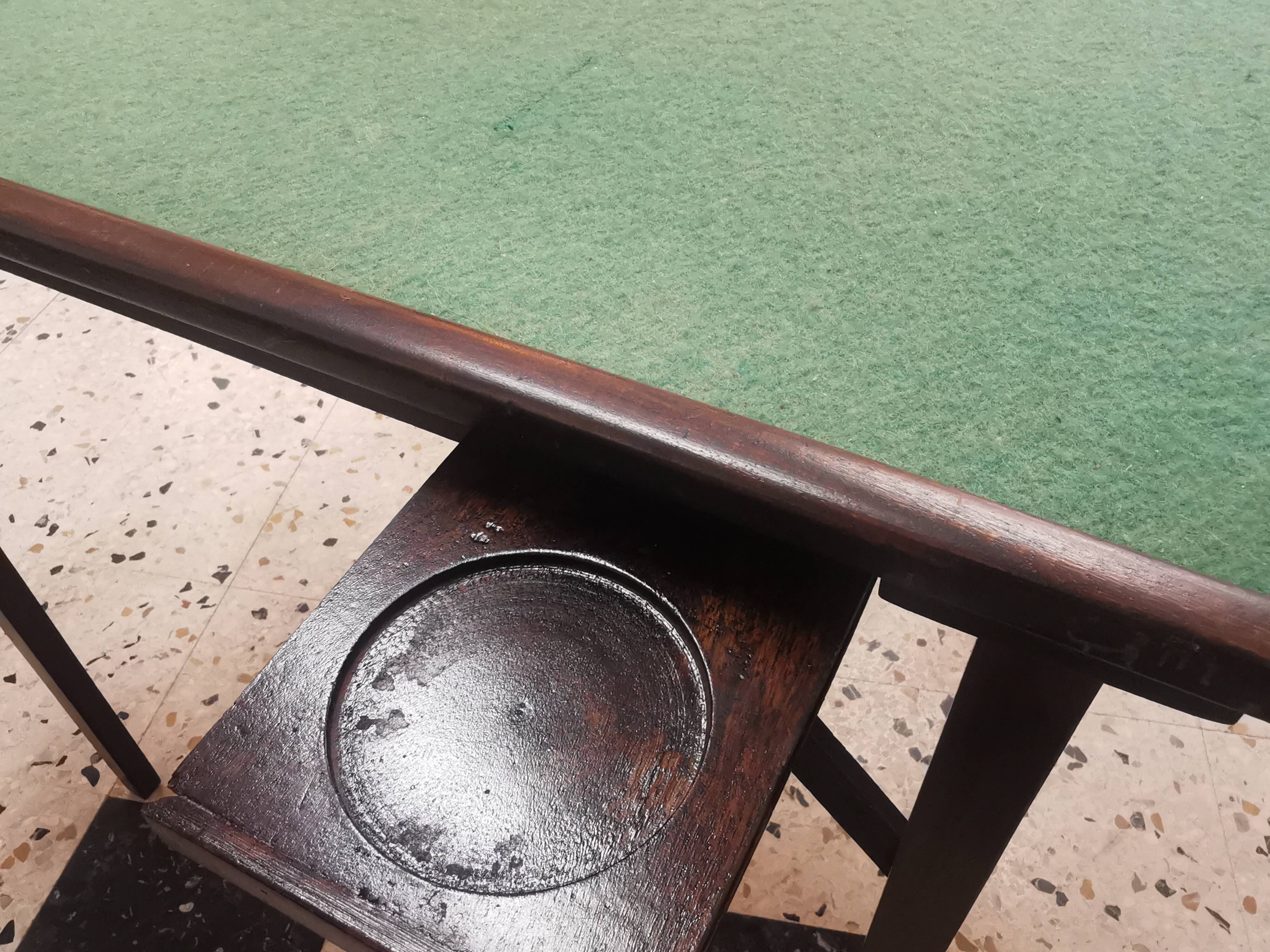 Old folding wooden gaming table