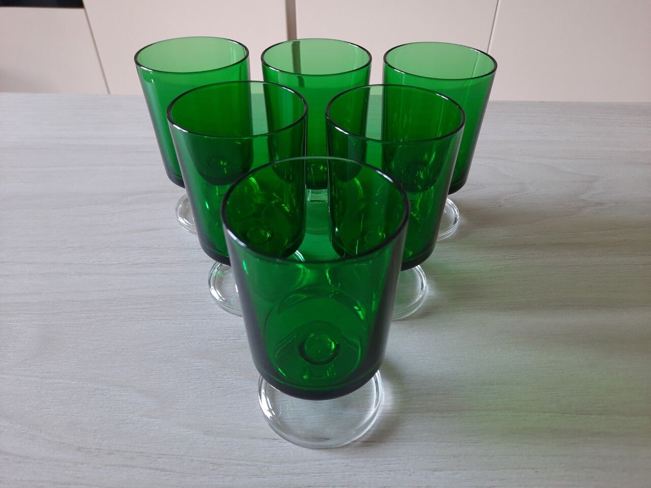 Set of 6 glasses 70s