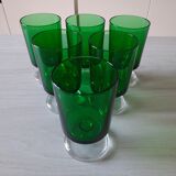 Set of 6 glasses 70s