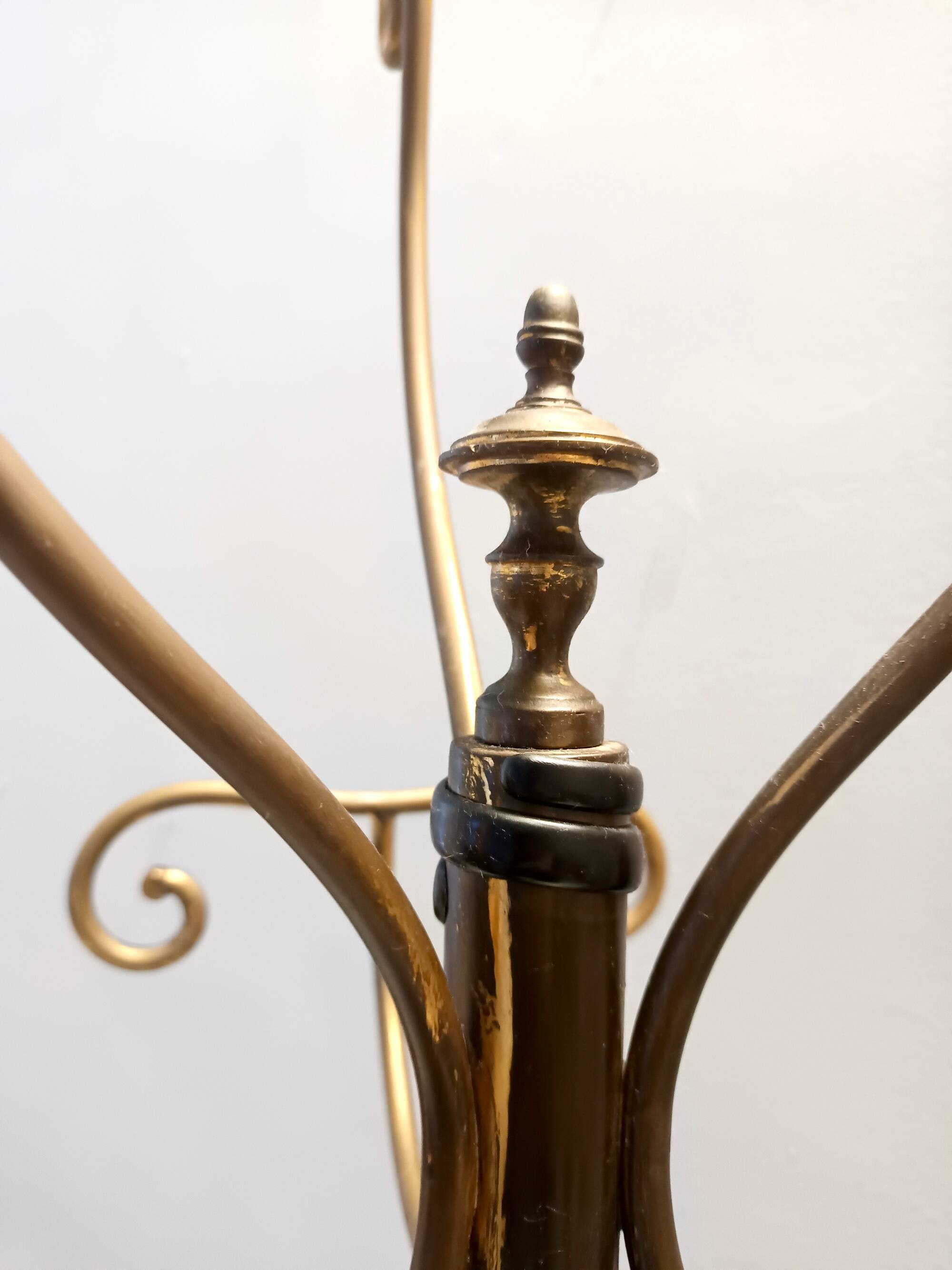 Brass Iron Hat and Coat Rack by Meazza in the Style of Piero Fornasetti, It