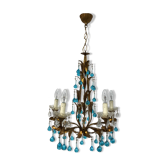 Chandelier with pearl grapevines