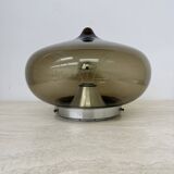Mid-century Dijkstra smoked glass ceiling lamp space age, 1970’s