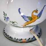 Handcrafted lamp base in Moustiers faience, 13x18cm, Made in France