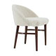 Beech Chair in Sheepskin Fabric, Denmark 1960