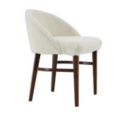 Beech Chair in Sheepskin Fabric, Denmark 1960