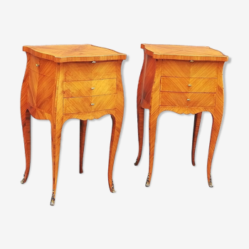 Pair of Louis XV-style bedside tables