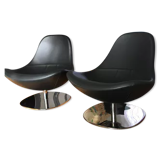 Ikea Tirup Armchairs in Black Leather