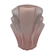 Vase en verre moulé rose art déco 18 cm