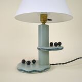 Lampe de table en bois de style constructiviste français des années 1920 / 1930