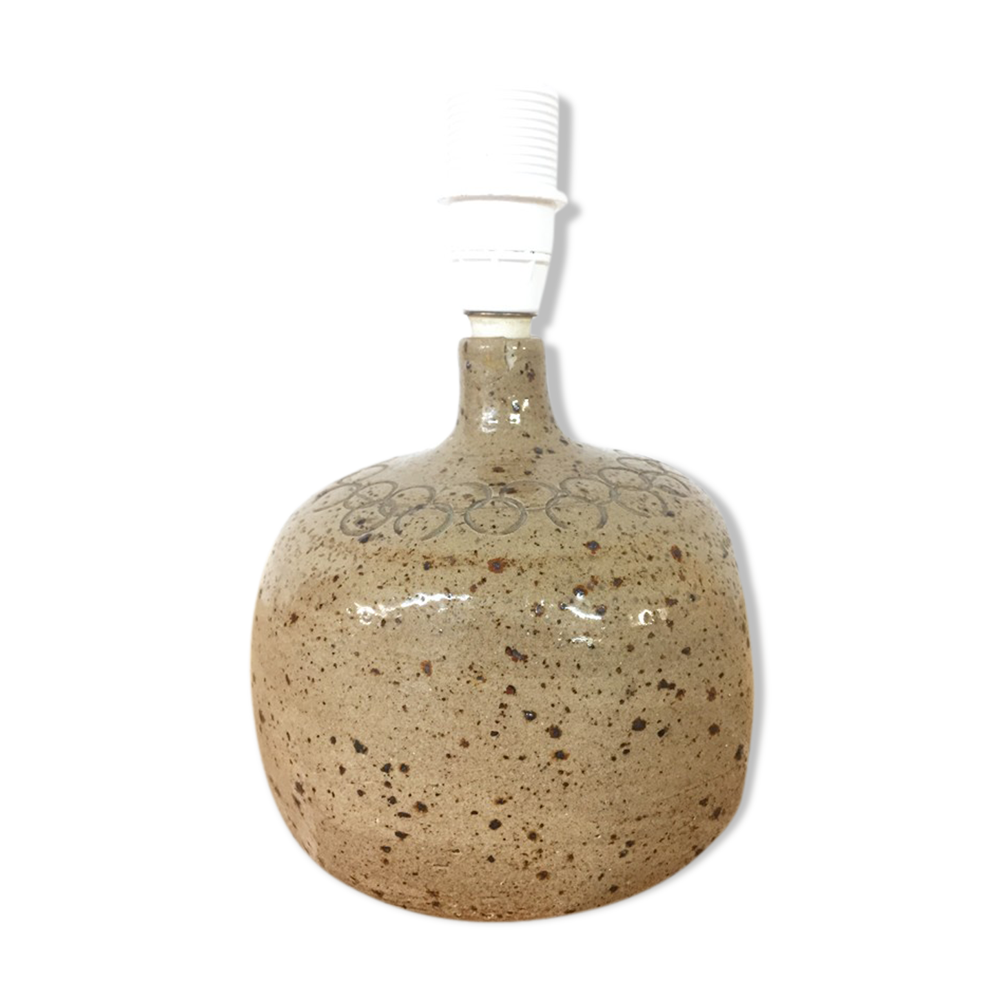 Enamelled sandstone lamp "Michel Cayla" 1970