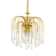Paolo Venini-style pendant lamp – brass-plated,