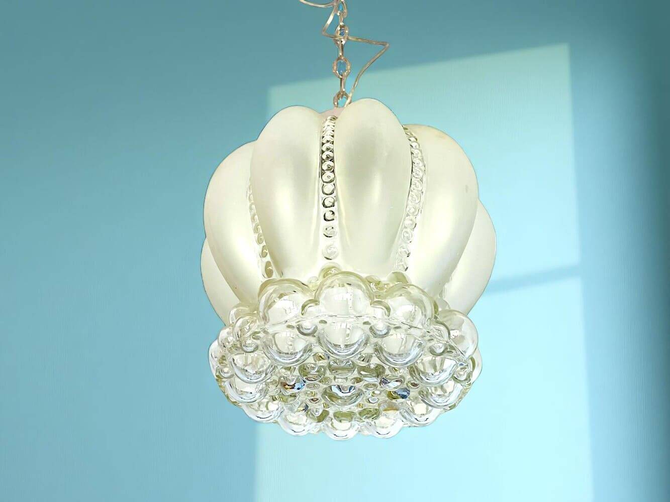 Large Frosted Bubble Glass Hanging Light