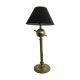 Brass lamp with removable ring around a globe