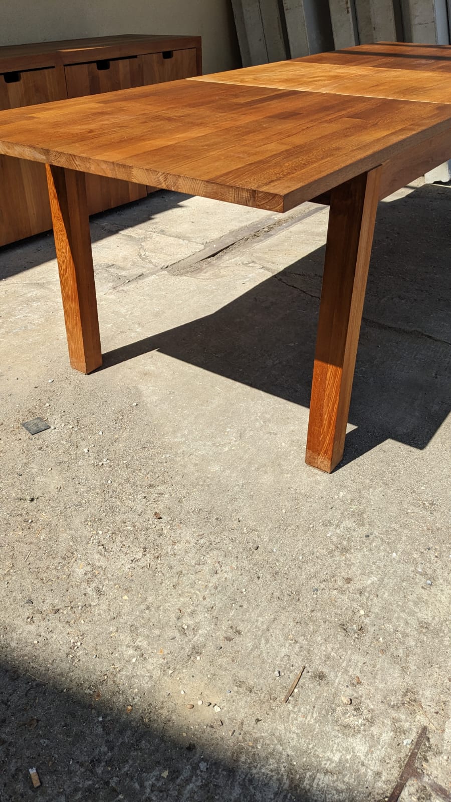 Large dining table with extension