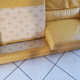 Canaper cuir jaune