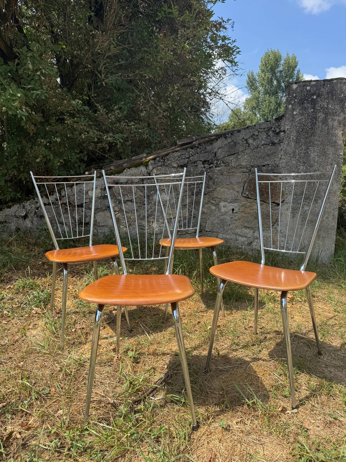 Set of 4 vintage Soudex Vinyl chairs