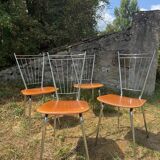 Set of 4 vintage Soudex Vinyl chairs