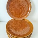 Sela Fish Barbotine Plate Set (Portugal)