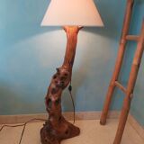 Vintage olive wood lamppost