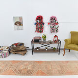 Orange and brown runner rug 78x393cm