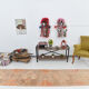 Orange and brown runner rug 78x393cm