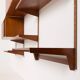 Three-compartment teak wall cabinet by Kai Kristiansen for FM Mobler, Denmark, 1960s