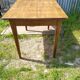 Old Farm Table - Wood Drawer Feet Compas Handle Vintage Porcelain