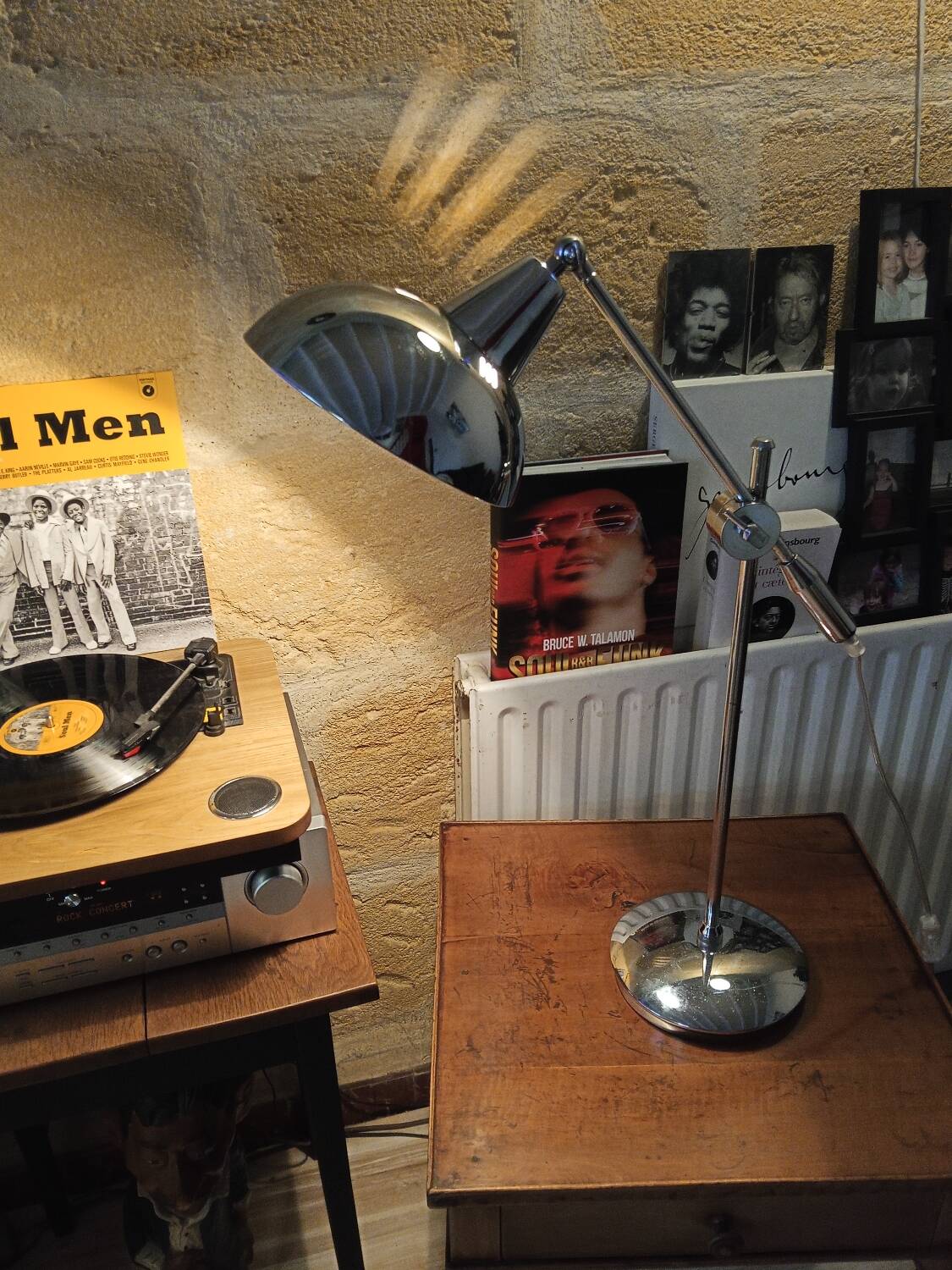 Italian chrome-plated swing lamp