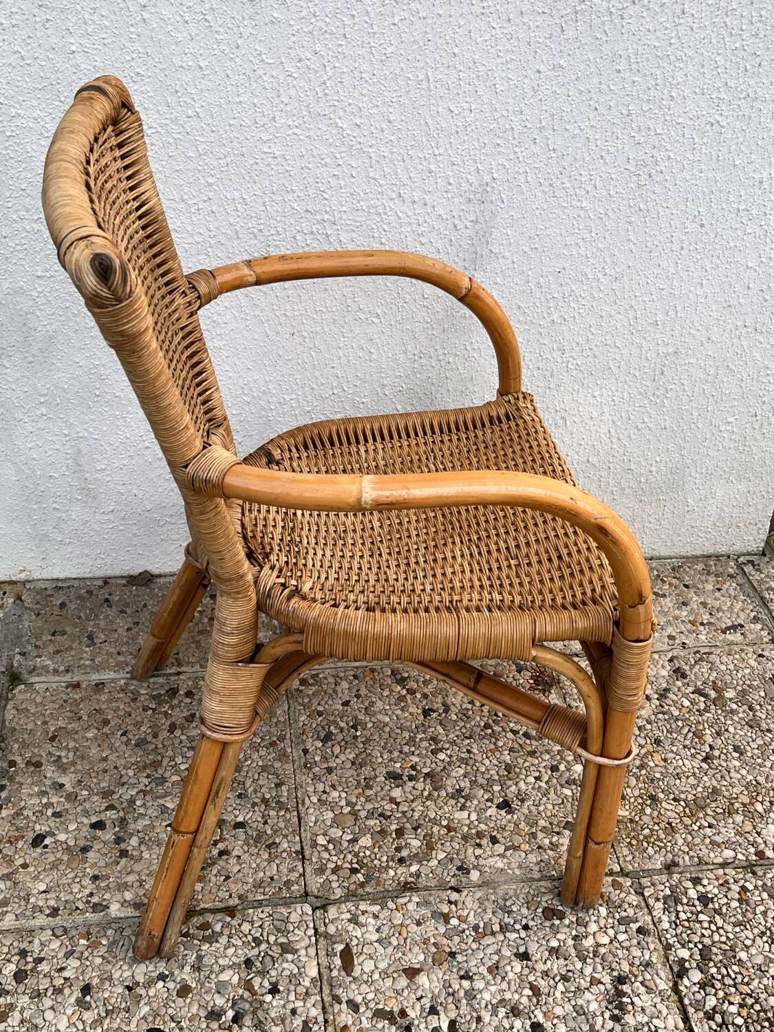 Set of 4 bamboo chairs